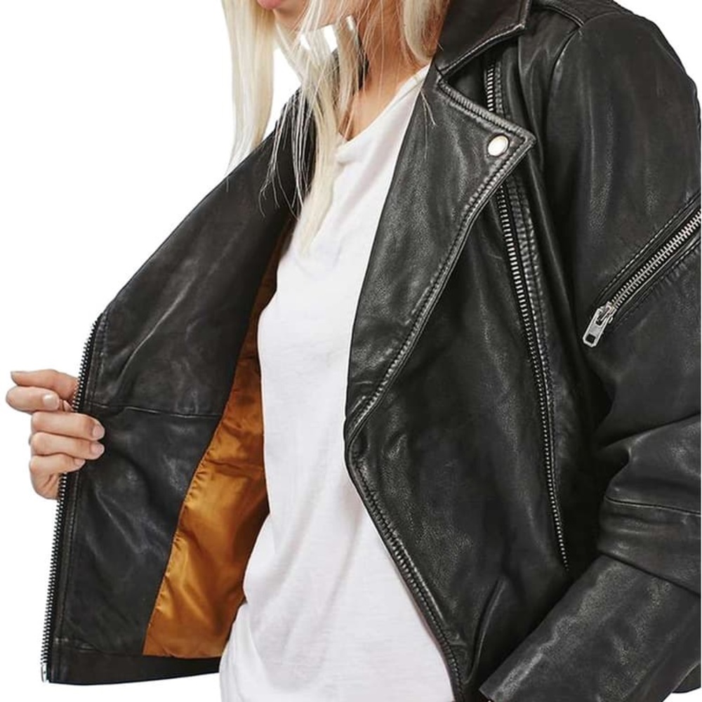 Topshop Lightning Leather Jacket
